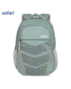 Safari Tribal Backpack 19 inch | 3 Compartment | Laptop Support | Rain Cover | Front Storage Pocket | Mesh Padding | Color Grey