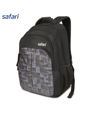Safari Unfold Backpack 19 inch | 3 Compartment | Front Storage Pocket | Mesh Padding | Mesh Pockets | Color - Black