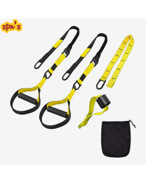 Bodyweight Resistance Training Straps, Suspension Training System, Full Body Workouts Trainer Kit for Home Travel Outdoors, Included Door Anchor