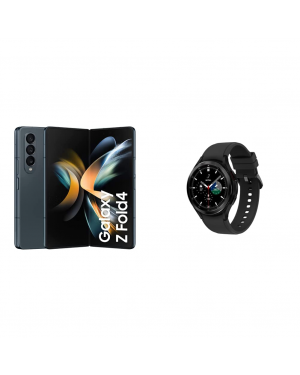 Samsung Galaxy Z Fold4 5G (Green, 12GB RAM, 256GBStorage) + Galaxy Watch4 Classic Bluetooth (46mm, Black)