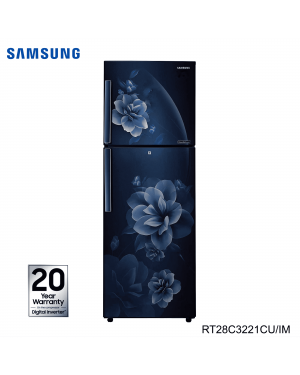 Samsung RT28C3221CU/IM Refrigerator - 253 Litres Frost Free Digital Inverter Double Door Refrigerator Camellia Blue