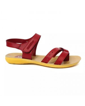 Goldstar ECCO 01-02 Red Strappy Sandals For Women