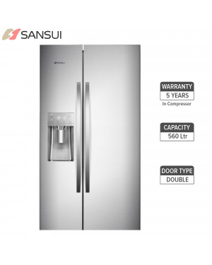 Sansui SPD560SBS Refrigerator 560 Ltr Double Door 