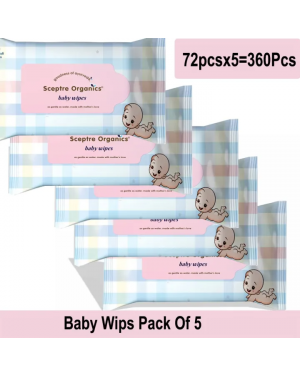 Sceptre Organics Baby Wipes Pack Of 5 360pcs ( Baby Wipes )
