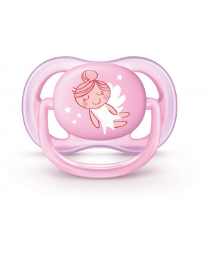 Philips Avent Ultra Air Pacifier For The Baby Girl's Sensitive Skin 0-6 Months Single Pack SCF545/10