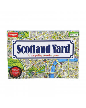 Funskool Scotland Yard, A Compelling Detective And Strategy,Animal Board Game for Kids & Family, 2 - 3 Players, 10 & Above(Multicolor)