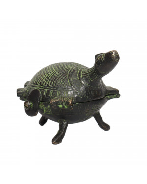 Seven Chakra Handicraft - 11cm Size Tortoise Jewellery Box