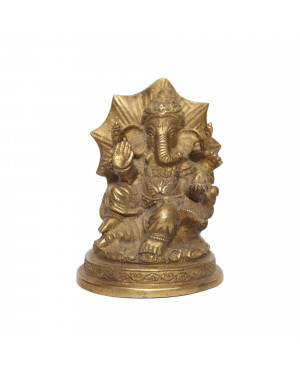 Seven Chakra Handicraft - 10cm Size Sitting Ganesha Statue
