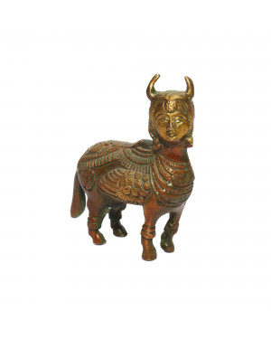 Seven Chakra Handicraft - 10cm Size Kamdhenu Cow Statue