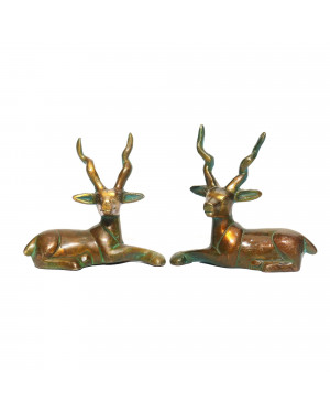 Seven Chakra Handicraft- 8cm size Deer Pair Statue