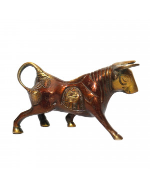 Seven Chakra Handicraft-10cm Size Fighting Bull Statue