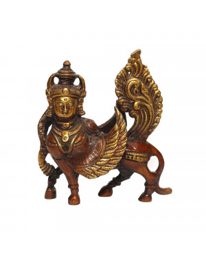 Seven Chakra Handicraft-13cm Size Kamdhenu Cow Statue