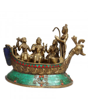 Seven Chakra Handicraft-Multicolored Ram/Laxman/Sita Statue Religious Decorative Statue