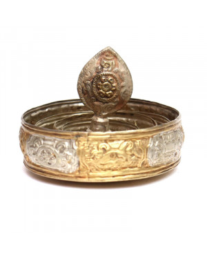 Seven Chakra Handicraft-Newari Puja Mandala Set (Small) Copper