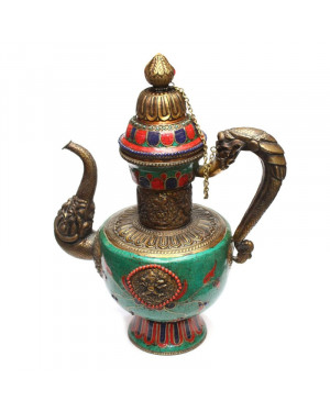 Seven Chakra Handicraft -Green Antique Tibetian Décor Teapot