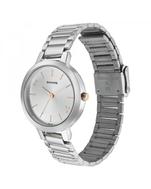 Sonata 8141KM02 - Play with Sonata - Silver Dial Analog Watch for Women