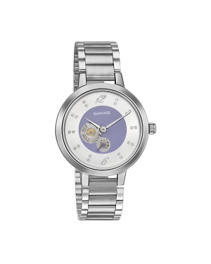 Sonata 8141SM14 - Unveil with Silver Dial Multifunction Watch for Women