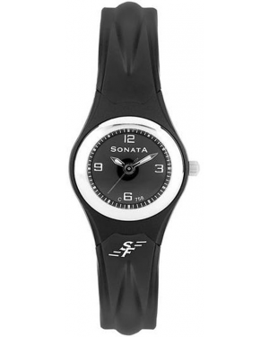 Sonata 8945PP01 - Black Strap Analog Unisex Watch