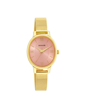 Sonata Classic Gold Analog Watch-8179ym02