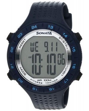 Sonata Digital Grey Dial Men's Watch-77040pp01