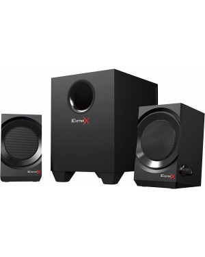 Creative T60 2.0 Compact Hi-Fi Desktop Speakers with Clear Dialog and Surround by Sound Blaster, USB-C Audio, Mic and Headset Ports, Bluetooth 5.0, Up to 60W Peak Power, for Computers and Laptops
