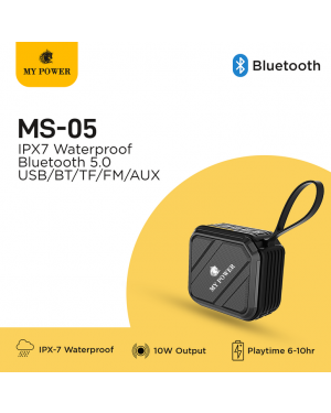 My Power Portable Outdoor Waterproof Bluetooth Speaker, MS-05 My Power Boombox