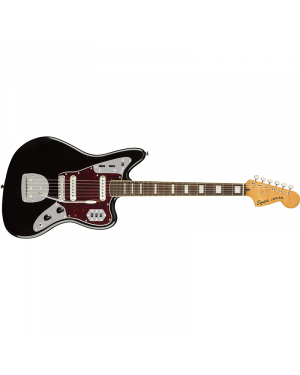 Squier Classic Vibe 70s Jaguar Electric Guitar Laurel FB, Black