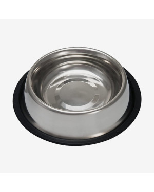 Stainless Steel Pet Feeding Bowl With Anti-slip Rubber Base (25 Cm)