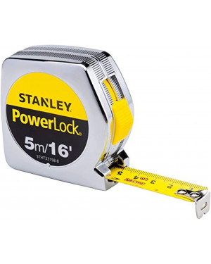 Stanley Measuring Tape Power Lock, 5M/16 Feet, 19mm (STHT33158-8)