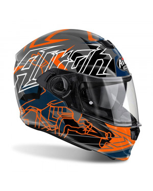 Airoh Storm Bionikle Orange Gloss Full Face Motorcycle Helmet(stbi32)