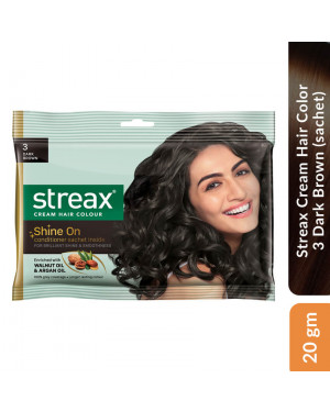 Streax Hair Colour 3 Dark Brown 20gm