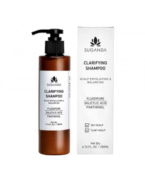 Suganda Clarifying Shampoo | Scalp Exfoliating & Balancing | For Oily Scalp & Buildup - 200 ml