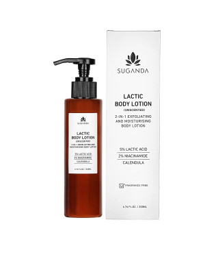 Suganda Lactic Body Wash with 5% Lactic Acid & Panthenol | Exfoliating & Moisturising - 200 ml