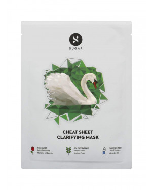SUGAR Cosmetics Cheat Sheet Clarifying Mask, White, 25 g