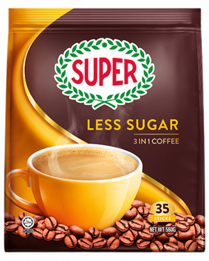 Super Coffee Less Sugar 3 In 1 35's 560gm