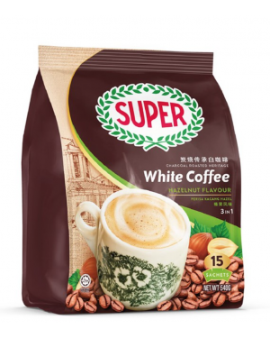 Super Coffee White Carcoal Hazelnut 15S x 40Gm