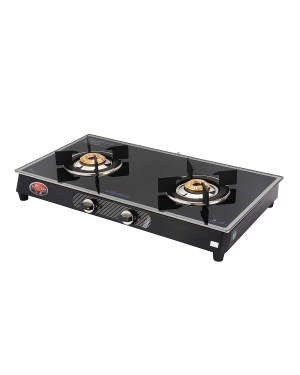 Surya Flame - 24677 Lpg Stove 2b Silverline Ms Auto - Silverline Series Glass Top Range (with Push Auto & Isi)