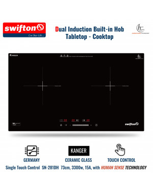 Swifton SN-281DH 73cm Two Induction Hob and Tabletop Cooktop.