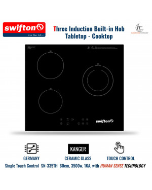 Swifton SN-335TH 60cm Three Induction Hob and Tabletop Cooktop.
