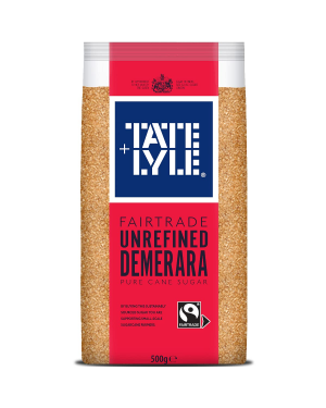Tate and Lyle Fairtrade Unrefined Demerara Pure Cane Sugar, 500 g