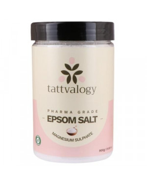 Tattvalogy Epsom Salt or Magnesium Sulphate for Bath, Foot & Refreshing Body Spa 900gm