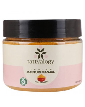 Tattvalogy Kasturi Manjal or Wild Turmeric, 125g- Glowing skin, anti-acne, bridal glow, remove unwanted facial hair
