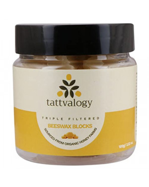 Tattvalogy Pure Natural Beeswax Blocks From Organic Honey Farms 100gm