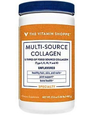 The Vitamin Shoppe Collagen Powder | Type I, II, III, V & X – 45 Servings