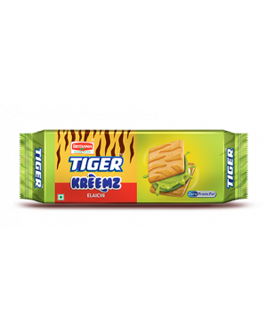 Britannia Tiger Cream Elaichi Biscuits 43 gm pack of 12