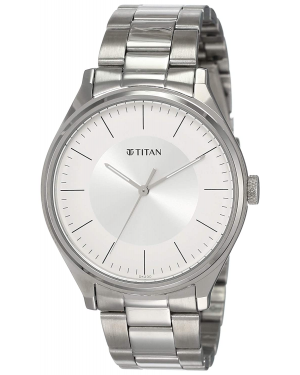Titan Workwear Watch with Beige Dial & Metal Strap 1802SM03