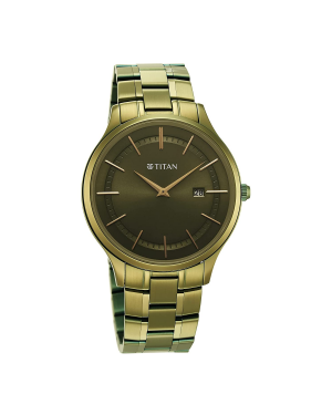 Titan Analog Green Dial Men's Watch - 90142QM03