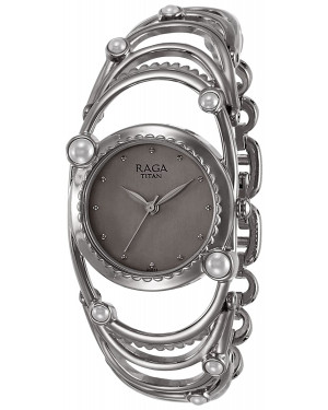 Titan Raga Aurora Analog Silver Dial Women's Watch -95049sm01