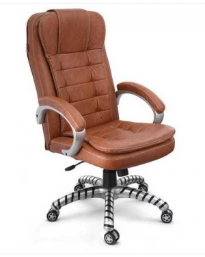  Tulip High Back Revolving Comfortable Brown Chair (TP 1549)