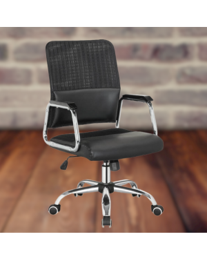  Tulip Office Mesh Back Chair- Black (TP 238)